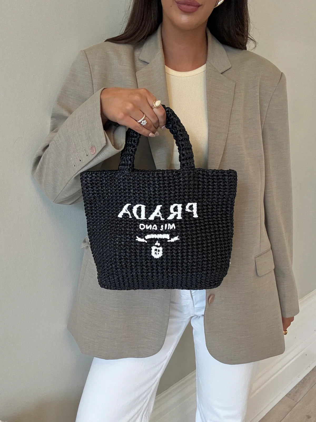 PRADA MINI CROTCHET TOTE