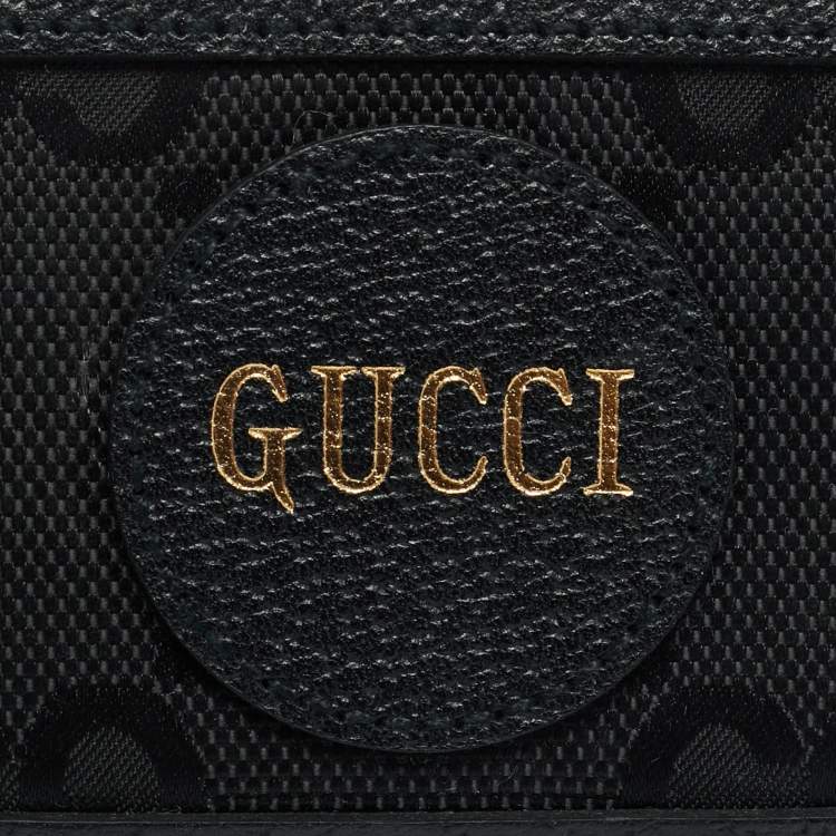 Gucci Black GG Nylon & Leather Off The Grid Card Holder