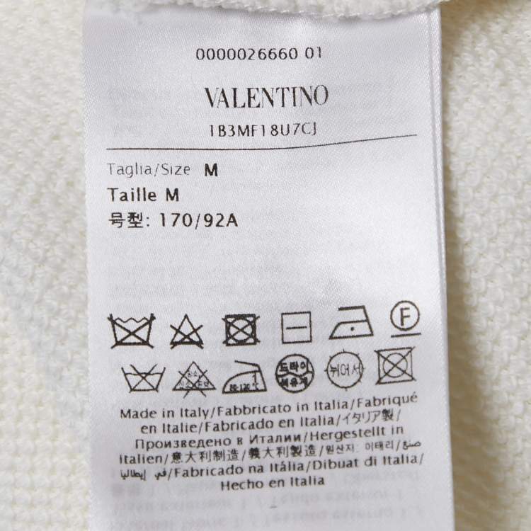 Valentino Off-White Cotton Sweatshirt – Women’s Size M