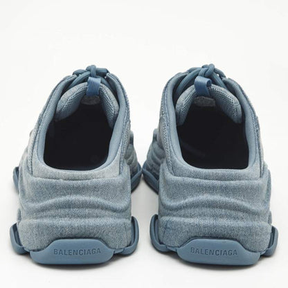 Balenciaga Blue Denim Triple S Mules Size 45