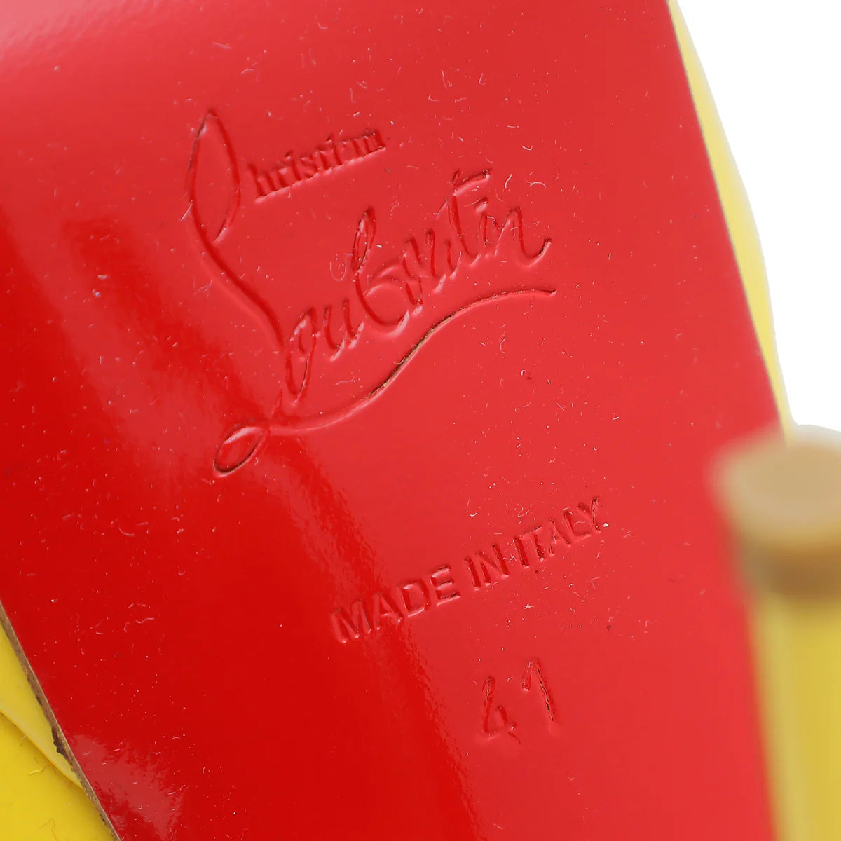 Christian Louboutin Yellow Lady Peep 150 Pumps – Size 41