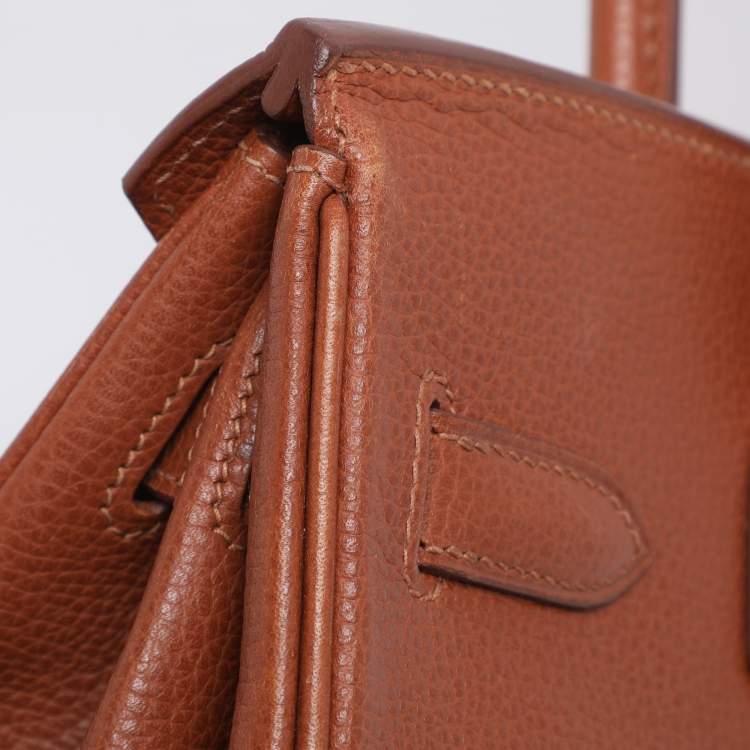 Hermès Noisette Evercolor Leather Palladium Hardware Birkin 30 Bag