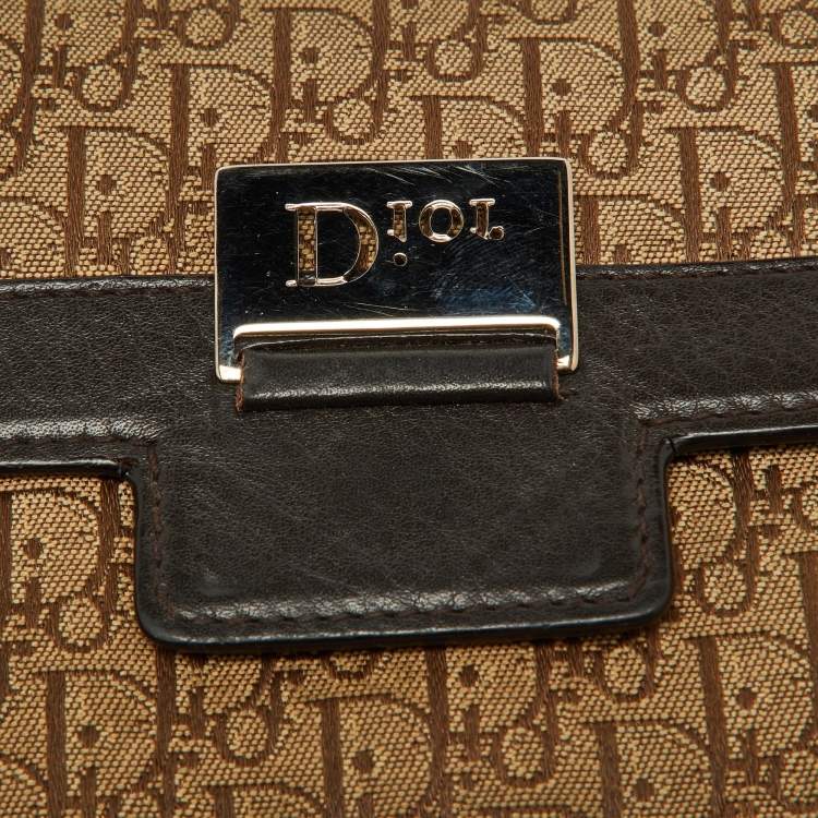 Dior Oblique Beige/Brown Leather  Wallet