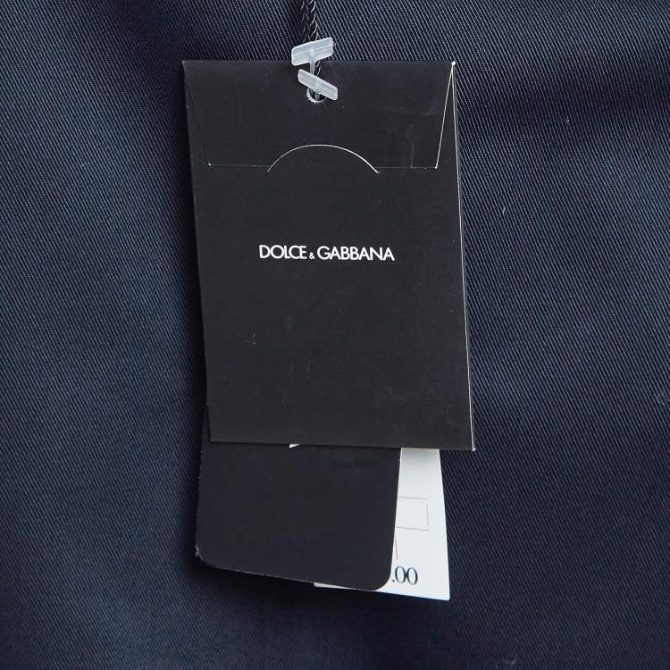 Dolce & Gabbana Navy Blue Gabardine Cropped Trousers – Size S
