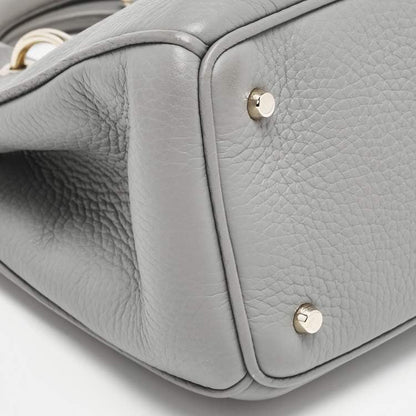 Dior Mini Diorissimo Tote in Grey Leather