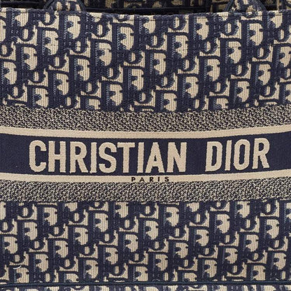 Dior Navy Blue Oblique Medium Book Tote