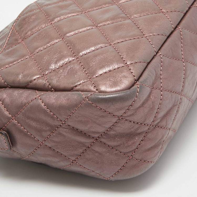 Chanel Metallic Pink Quilted Leather Reissue Camera Bag – Fair Condition