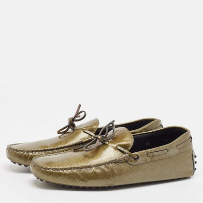 Tod’s Green Patent Leather Driver Loafers – Size 44.5