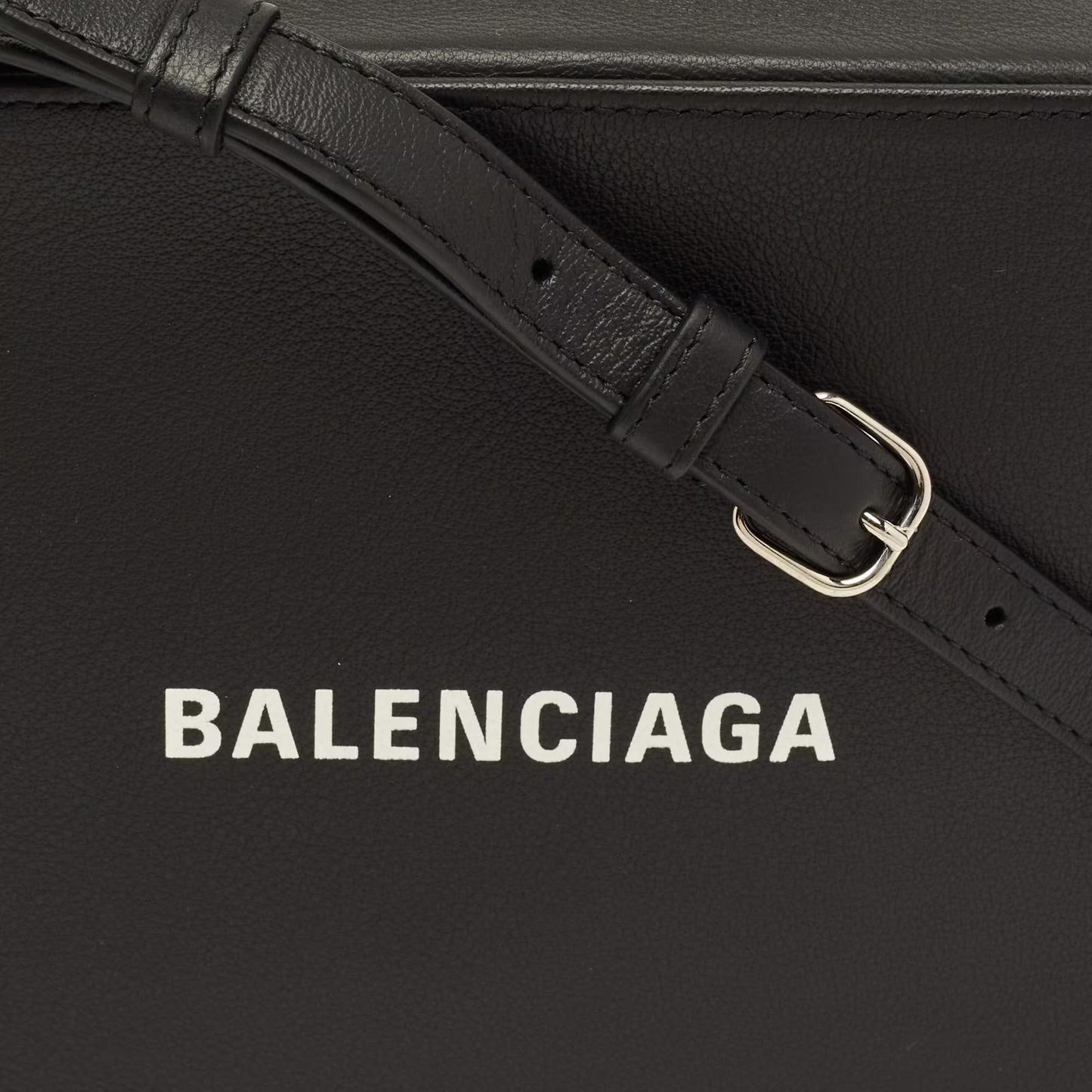Balenciaga Everyday Small Black Leather Camera Shoulder Bag