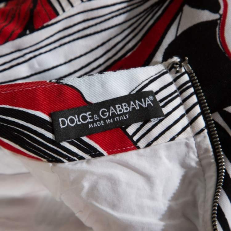 Dolce & Gabbana Multicolor Floral High Waist Cotton Skirt – Size S