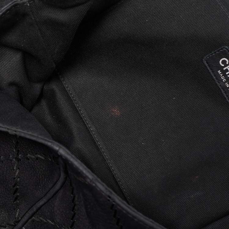 Chanel Black Nubuck Leather Darjeeling Flap Bag – Fair Condition