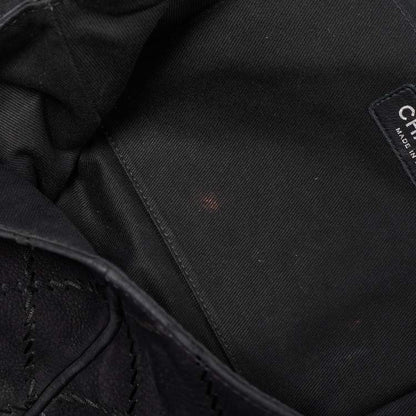 Chanel Black Nubuck Leather Darjeeling Flap Bag – Fair Condition