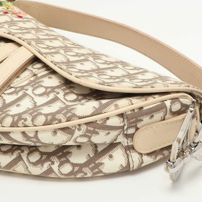Dior Oblique Floral Embroidered Saddle Bag