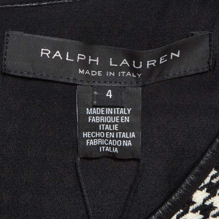 Ralph Lauren Houndstooth Wool Flounce Mini Dress – Size S – Brand New