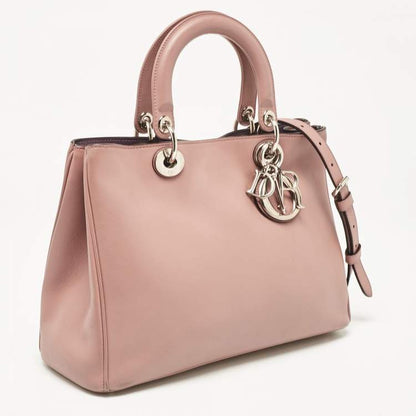 Dior Medium Dusty Pink Leather Diorissimo Shopper Tote