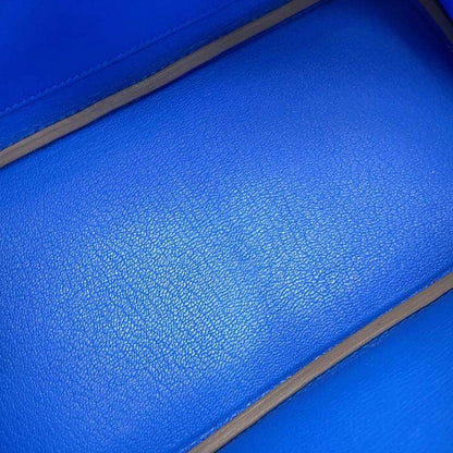 Hermès Birkin 25 Verso Lime & Blue Novillo Leather Tote Bag