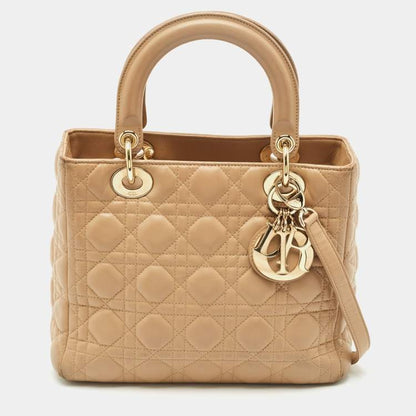 Dior Medium Lady Dior Tote – Beige Cannage Leather