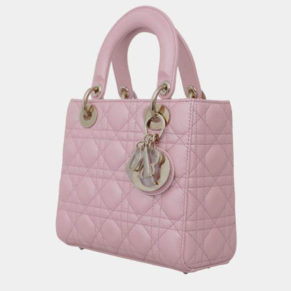 Dior Small Lady Dior Melocoton Pink Pearl Lambskin –  Full Set