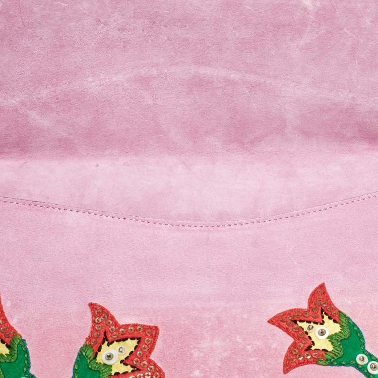 Gucci Pink Suede Dionysus Medium Shoulder Bag