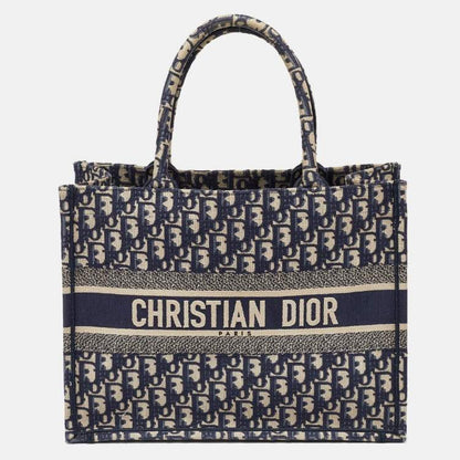 Dior Navy Blue Oblique Medium Book Tote