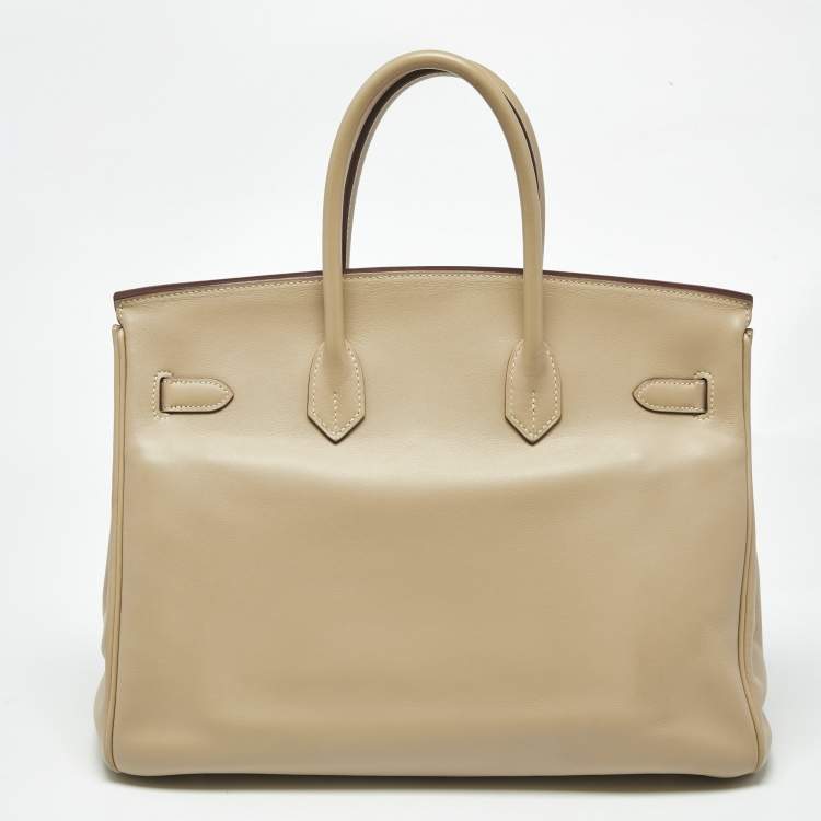 Hermès Birkin 35 Beige Swift Leather Bag