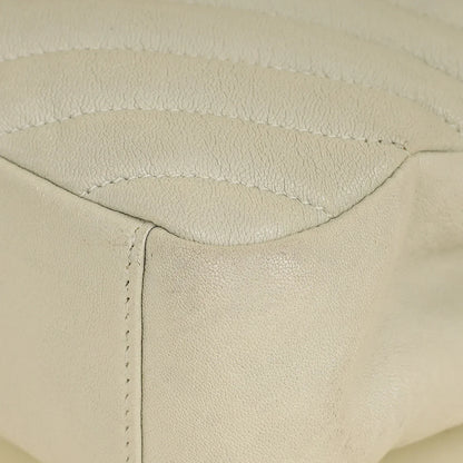 YSL Vintage Blanc College Medium Shoulder Bag