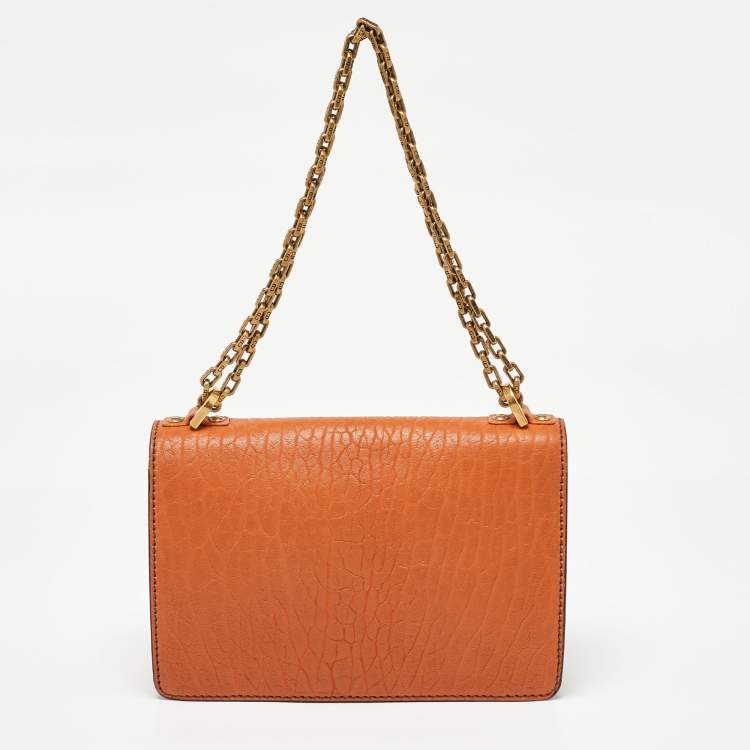 Dior J’Adior Chain Flap Bag in Orange