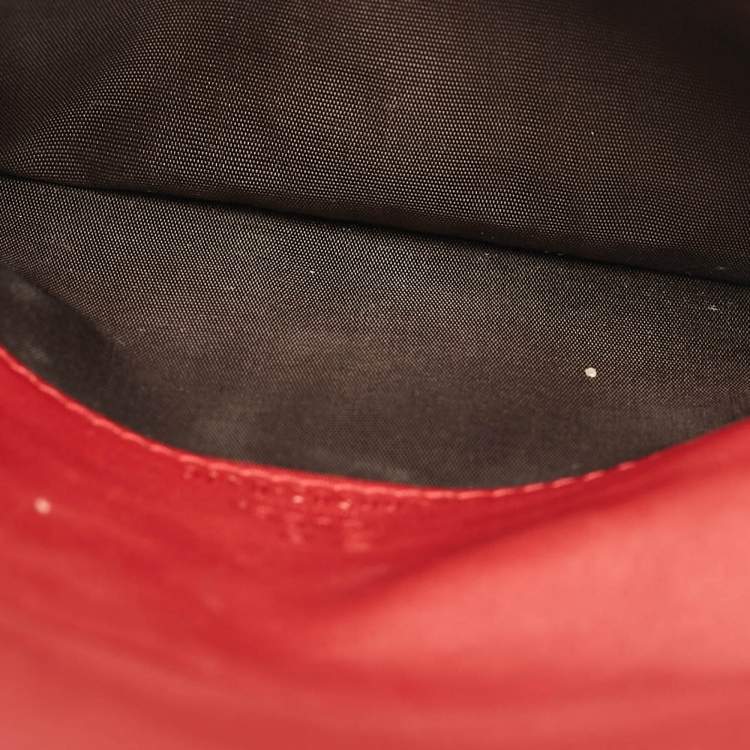 Gucci Red Leather Flap Wallet on Strap