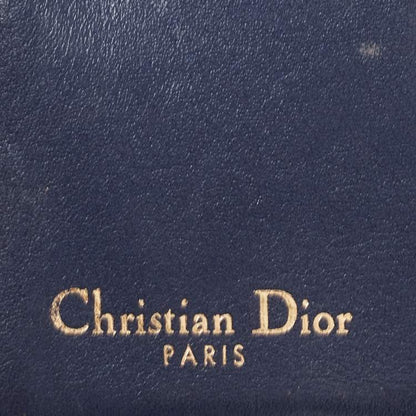 Dior Navy Blue Leather D Fence Zip Wallet