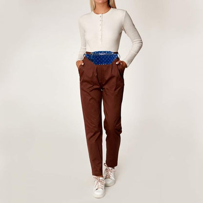 Valentino Blue Quilted Velvet Rockstud Belt Bag