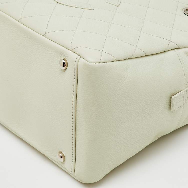 Chanel Off White Caviar Leather Petite Timeless Shopper Tote