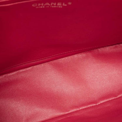 Chanel Red Quilted Leather Maxi Classic Single Flap Bag