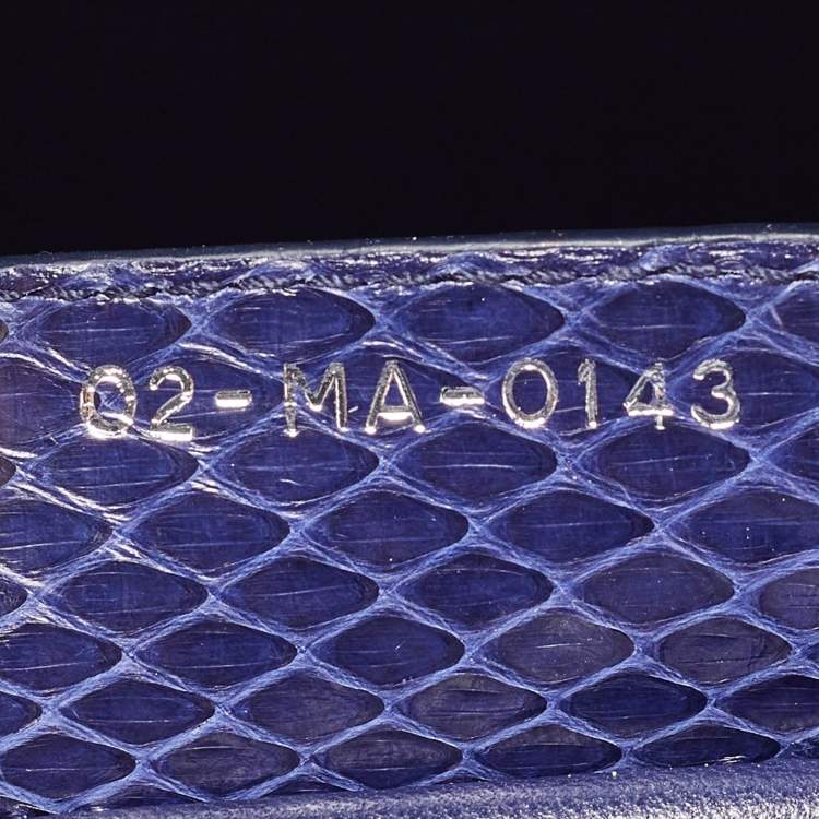 Lady Dior Large Python Bag Navy