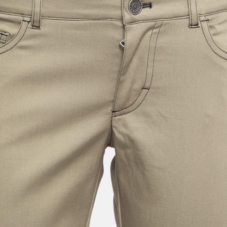Dolce & Gabbana Green Contrast Trim Cotton Slim Trousers – Size M – Brand New