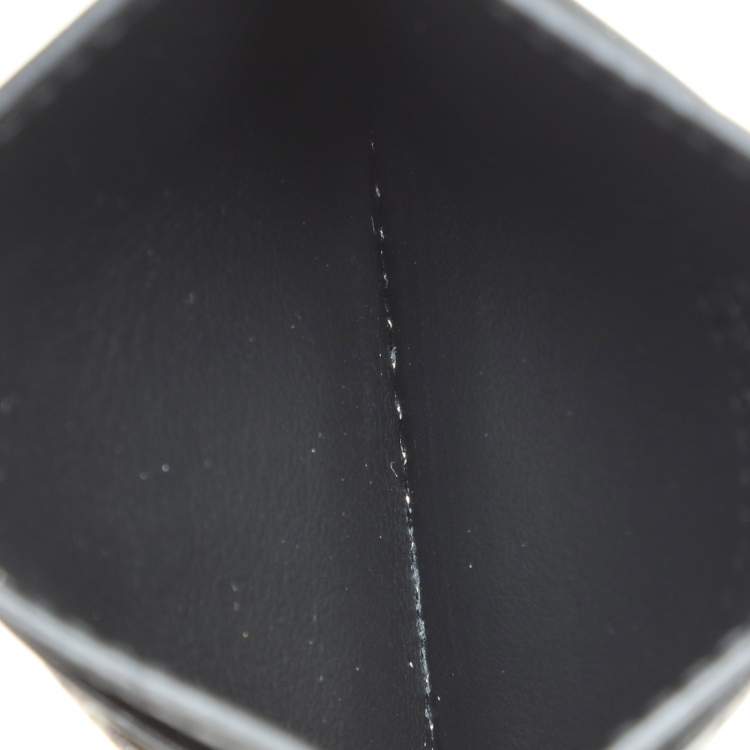 Gucci Black & Beige GG Supreme Canvas and Leather Card Holder