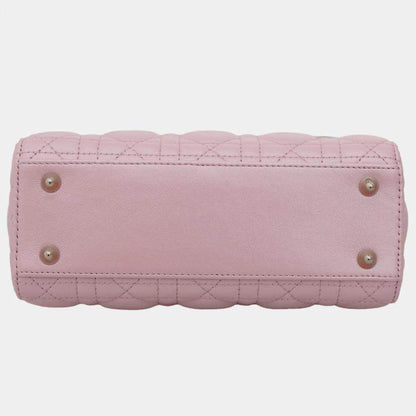 Dior Small Lady Dior Melocoton Pink Pearl Lambskin –  Full Set