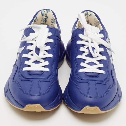 Gucci Blue Leather NY Yankees Rhyton Sneakers 41.5