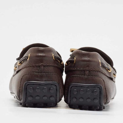 Tod’s Brown Leather Lace-Up Driving Loafers - Size 39.5