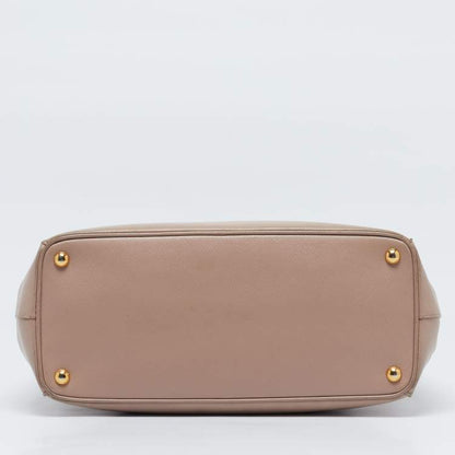 Prada Dusty Pink Saffiano Leather Medium Double Zip Tote
