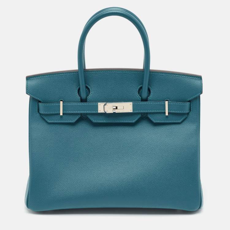 Hermès Birkin 30 Bleu De Galice Epsom Leather