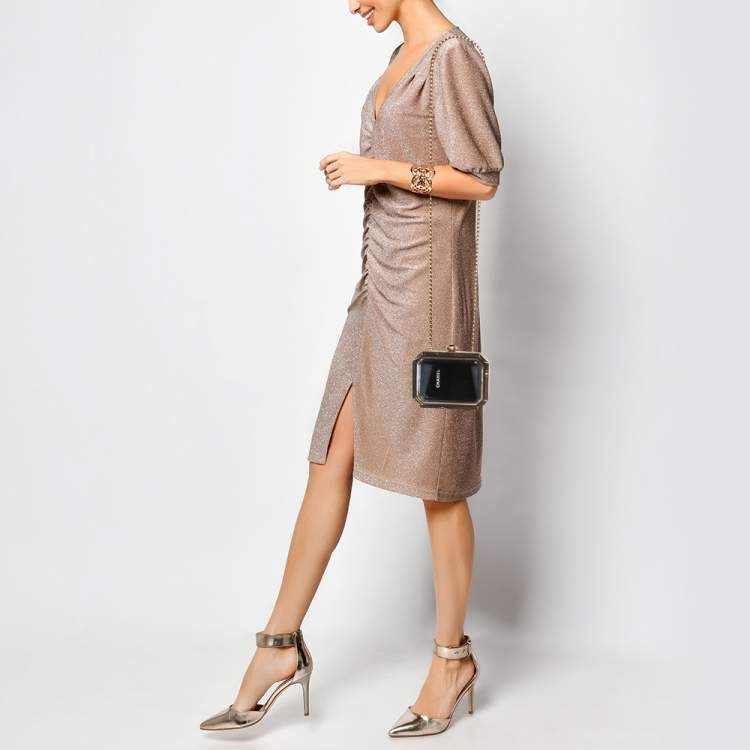 Chanel Gold Plexiglass Premiere Minaudiere Clutch Bag – Statement Piece