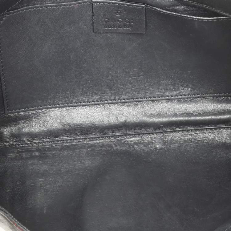 Gucci Black Karung Leather Shoulder Bag