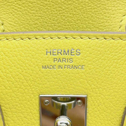 Hermès Birkin 25 Verso Lime & Blue Novillo Leather Tote Bag