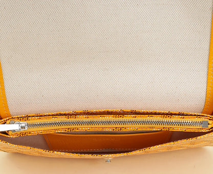 Goyard Yellow Goyardine Plumet Wallet Clutch Bag