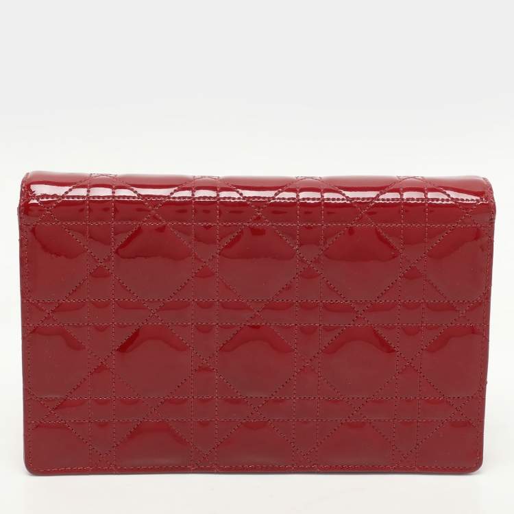 Dior Red Patent Leather Wallet