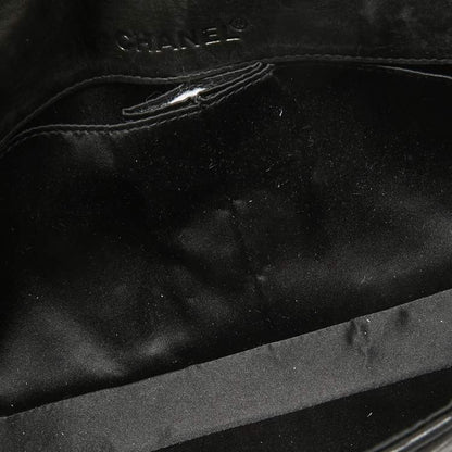 Chanel Black Quilted Leather Chocolate Bar East West