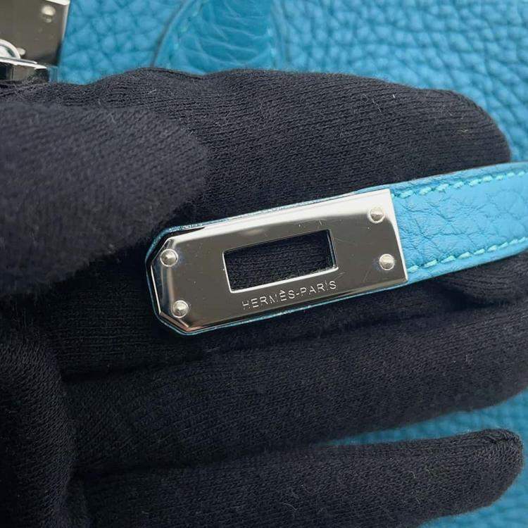 Hermès Birkin 25 Turquoise Togo Leather Rare