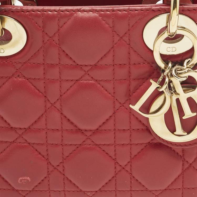 Dior Mini Lady Dior Tote in Red