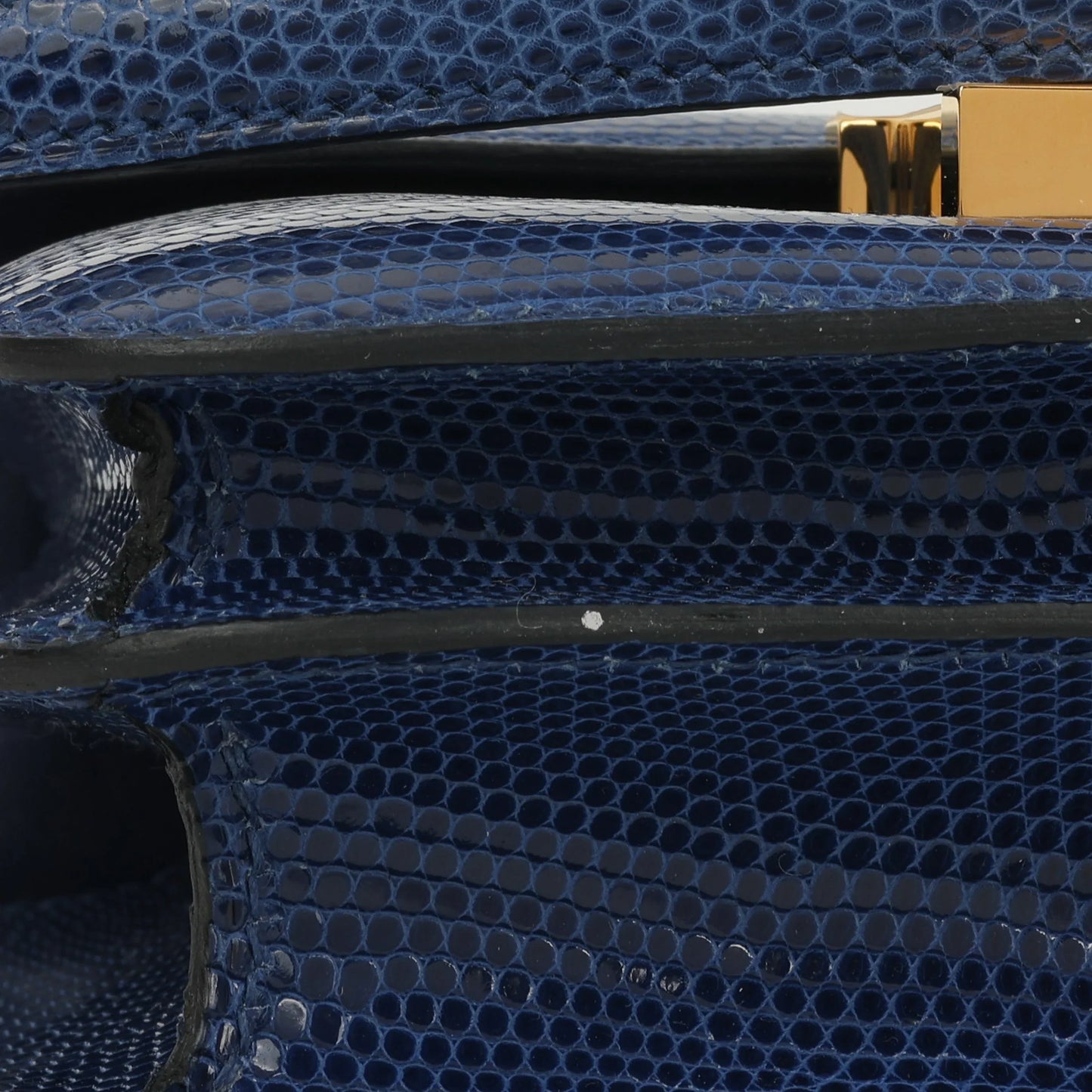 Hermès Constance 18 - Bleu Saphire Varanus Niloticus Lizard | Gold Hardware