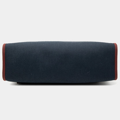 Hermes Black Blue Toile Herbag Zip 31